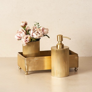 Ensembles de salle de bain modernes de luxe en métal galvanisé prix accessoire de vanité accessoires de salle de bain contemporains - Product Image 3