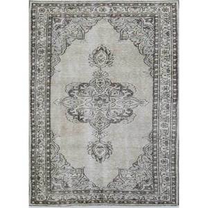 พรมขนสัตว์สีน้ำตาลเบจวินเทจ รุ่น Pae-117 ลายเมดัลเลียนรูปสี่เหลี่ยมผืนผ้า สำหรับตกแต่งบ้าน ห้องโถง ห้องนั่งเล่น สำหรับวัยรุ่น - Product Image 1