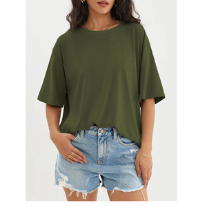 Camiseta de manga corta con estampado gráfico personalizado para mujer, alta calidad, transpirable y ecológica, venta al por mayor para la temporada de verano - Product Image 1