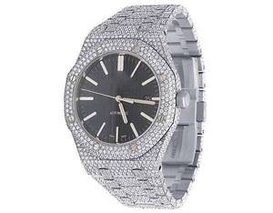 Último diseño Moissanite Diamond Icedown reloj para hombres mujeres de lujo de moda de acero inoxidable esfera redonda de indio - Product Image 1