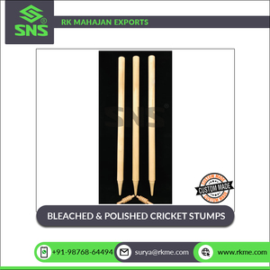 Meilleure qualité meilleure vente, ensemble de 3 tiges de grillon en bois blanchi et poli et 2 Bails pour le Match et l'entraînement - Product Image 3