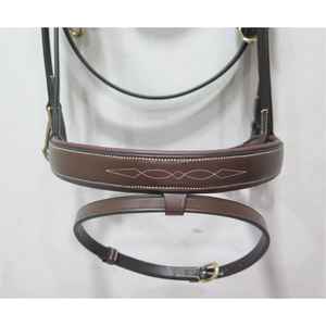 Brida de caballo con forma anatómica elegante de cuero genuino, acolchado suave, características ajustables, producto de equitación occidental ecuestre al por mayor - Product Image 2