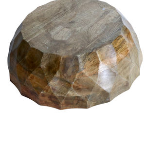 Elegant Acacia Wood Salad <b>Bowl</b> with Stylish <b>Enamel</b> Print Modern Design for Parties Sustainable Feature for Serving - Product Image 3