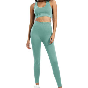 Conjunto Deportivo de Yoga para Mujer, Estilo Moderno, Cintura Elástica, Transpirable, Secado Rápido, Spandex y Algodón, Opciones Personalizables - Product Image 1