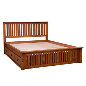 Modern Minimalist Teak Solid <b>Wooden</b> <b>Bed</b> <b>Frame</b> for Hotel Villa Apartment for Mature Bedrooms - Product Image 1