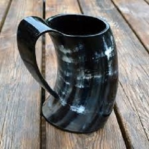 Taza de cerveza para beber con cuerno de buey Natural de alta calidad personalizada, taza para beber vikingo con cuerno de búfalo real, vajilla de exportación, tazas de cuerno - Product Image 3