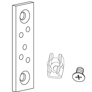 GEZE 8 mm Tie Rod Guide with Dowel Plate Galvanized Finish <b>Door</b> <b>Catches</b> & Closers - Product Image 1