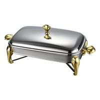 Plat à chafing compact en acier inoxydable avec un attrait élégant, adapté aux repas à domicile, aux repas spéciaux et à un usage professionnel