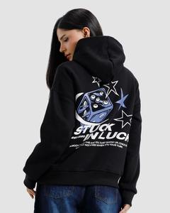 Sweat-shirt à capuche surdimensionné pour femme avec logo personnalisé, ensemble de survêtement 2 pièces avec pantalon, imprimé en relief, tissu en polaire chaud en coton et polyester - Product Image 6