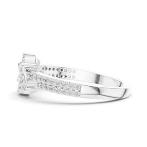 Bague florale en or 18 carats, 14 carats, 10 carats et argent 925 avec diamant de laboratoire de 0,254 carats, clarté VVS-VS EF, rose, jaune - Product Image 6