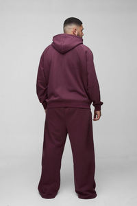 Chándal de Alta Calidad, Peso Pesado, 100% Algodón, Logotipo Personalizado, Chándal Extra Grande con Pantalones Acampanados y Sudadera con Capucha para Hombre - Product Image 5