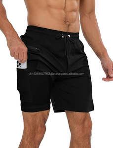 Short de bain d'été à séchage rapide pour hommes et femmes High Street Tissu de soie de glace respirant Solid Outdoor Running Three-Quarter Sports - Product Image 5