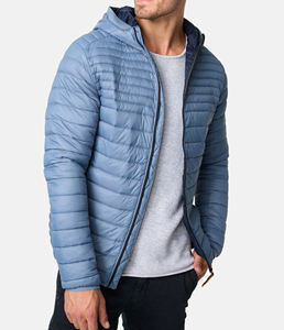 Veste d'hiver légère pour homme, veste matelassée à capuche avec fonction coupe-vent, veste en coton matelassé bon marché à fermeture éclair pour homme - Product Image 4