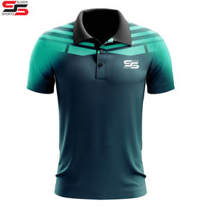 Polo de Golf con sublimación transpirable con soporte de cuello personalizado para hombre, camisetas polo informales de secado rápido para exteriores, camiseta transpirable superior - Product Image 6