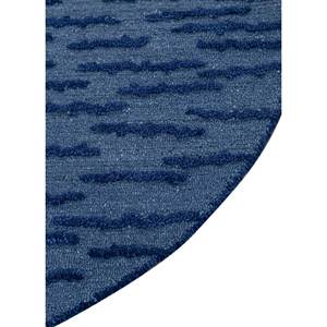 Alfombra Lineal Azul de Lana y Viscosa Hecha a Mano con Diseño Geométrico para Uso Doméstico-Tnq-1410 - Product Image 4