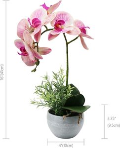 THAOF-078 ขายส่งราคากล้วยไม้การจัดดอกไม้สีขาว/ทองสัมผัสจริงประดิษฐ์กล้วยไม้ Phalaenopsis สีแดงสําหรับ Deco บ้าน - Product Image 3