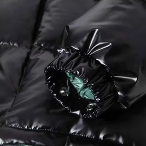 Veste en duvet matelassée personnalisée de haute qualité pour hommes Manteau d'hiver brillant à la mode promotionnel avec capuche Style Streetwear - Product Image 4