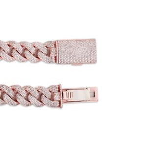 Chaîne cubaine unique en or 10 carats avec diamants cultivés en laboratoire Bijoux de collier glacés élégants pour les amateurs de mode hip-hop et de luxe - Product Image 2