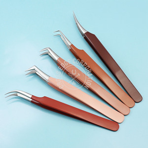 คีมหนีบขนตาแบบแยกสแตนเลสญี่ปุ่นแหนบต่อขนตา90องศา - Product Image 3