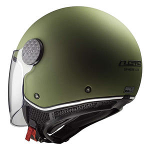 Casco Jet LS2 OF558, Casco Abierto con Visera, Carcasa de ABS Verde Sólido, Termoplástico, Talla XL, Cierre de Liberación Rápida, Nuevo - Product Image 2