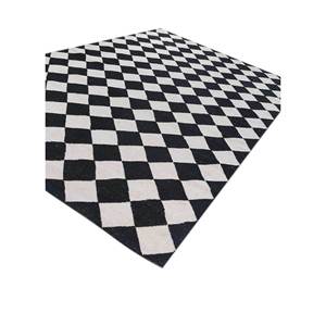 Alfombra Alhambra de Lana Tejida Plana Color Marfil, Diseño Geométrico Aubusson, Hecha a Mano, Rectangular, para Sala de Estar, Dormitorio, para Adolescentes-ADWL-13122 - Product Image 2