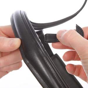 Lorenz Bridle RIENS DE GOMA ACERO INOXIDABLE El lujo está hecho de cuero alemán de primera clase y es muy flexible. Tiene un corte ancho - Product Image 5