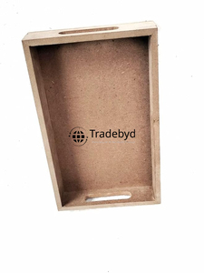 Bandeja de madera MDF de diseñador Tradebyd, bandeja decorativa hecha a mano para comida, café y bebidas - Product Image 3