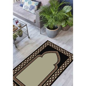 Alfombra de Oración Beige: Alfombra Islámica Antideslizante Impresa en 3D, Alfombra Delgada No Tejida - Product Image 3