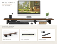 Soporte Elevador de Monitor de Madera Personalizado para Computadora, Laptop, Tablet con Estante de Almacenamiento, Origen China