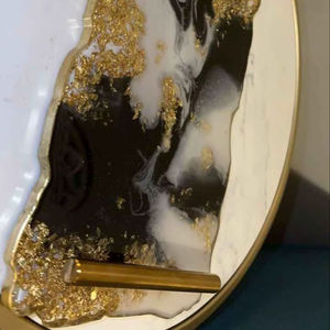 Plateau décoratif en résine de haute qualité, rectangulaire, disponible en plusieurs couleurs, pour la décoration intérieure - Product Image 1