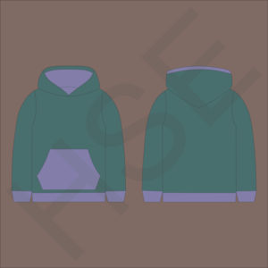 Sweat-shirt à capuche bicolore tendance, confortable et décontracté pour tous les jours - Product Image 1