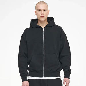 Sweat à capuche surdimensionné rétro à épaules tombantes en molleton noir doux imprimé dessin animé personnalisé en gros pour l'hiver, 340g, pour hommes et femmes - Product Image 3