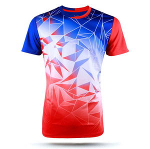 OEM Custom Men's Cotton T-<b>Shirt</b> High Stand Collar Blank Sublimation Sports <b>Shirt</b> with Custom Logo Printed - Product Image 1