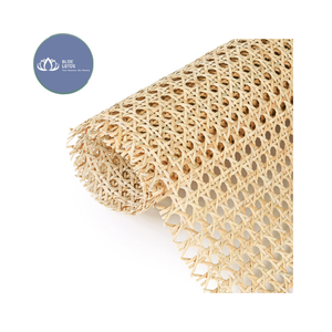 แผ่นหวายสานลายสี่เหลี่ยมคุณภาพสูง สีฟ้าลายดอกบัว  แบบยั่งยืนจากธรรมชาติ - Product Image 1