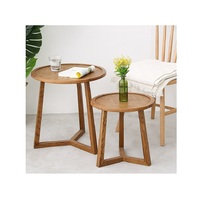 Hermosa Mesa de Centro Moderna Hecha a Mano con Madera Sólida para Hogar, Oficina, Cafeterías y Restaurantes - Decoración Interior Duradera y Ecológica