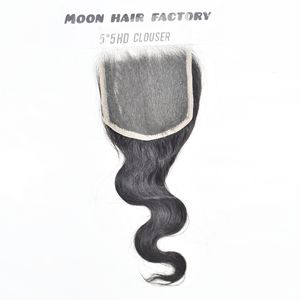 Extensions de Cheveux Humains du Temple Indien Naturels Non Traités avec Closure HD Body Wave Qualité Supérieure Prix de Gros de l'Inde - Product Image 2