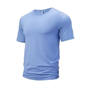 T-shirt d'entraînement de fitness pour hommes respirant col rond manches raglan t-shirt d'entraînement uni léger confortable haut athlétique pour hommes - Product Image 2
