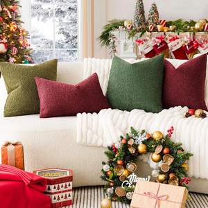 Solid Polyester Knitted Boucle Accent Pillow for Home Decor Sofa Couch <b>Chair</b> Bedroom Living Room Hotel Hospital Use Celebrities' - Product Image 3