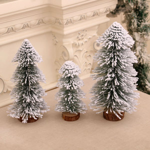 <span class=keywords><strong>D</strong></span>écorations <span class=keywords><strong>de</strong></span> noël intérieur noël <span class=keywords><strong>d</strong></span>écor à la maison fête maison Table artisanat fournitures Mini arbres <span class=keywords><strong>de</strong></span> noël artificiels avec base en bois - Product Image 1