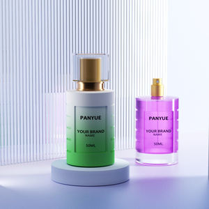 Emballage de parfum, bouteille de parfum en verre vide filetée en forme de cylindre à bouchon carré de 50ml - Product Image 2