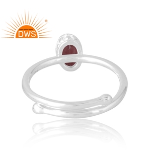 Anillo de piedras preciosas granate Natural de Plata de Ley 925, joyería personalizada para mujer, regalo para ella - Product Image 2
