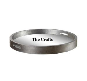 Plateau de service au chocolat de la plus grande qualité en couleur argent Forme ronde Vaisselle Plateau de nourriture à des prix raisonnables - Product Image 1