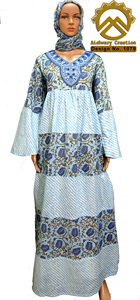 Modern Designed Moroccan Style Cotton Printed Maxi <b>Kaftan</b> Customized XXL <b>Size</b> Night Gown for Women <b>Plus</b> <b>Size</b> Features Dress - Product Image 2