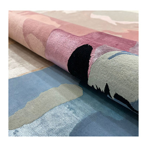 Tapis en laine de Nouvelle-Zélande et en soie tissé à la main ignifuge très doux directement de l'usine personnalisable dans toutes les couleurs, motifs et tailles - Product Image 1