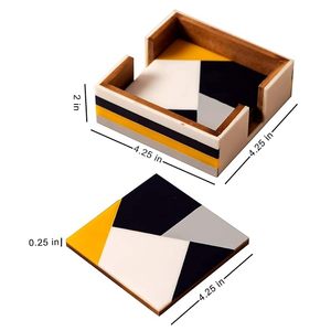 Ensemble de tasses à thé et sous-verres en résine ange 3D japonais pour décoration intérieure contemporaine faite à la main par HF CRAFTS - Product Image 5