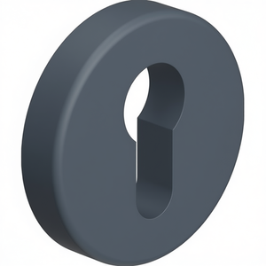 HEWI 306.23PBLN 99 Rosette en plastique pour clé, écusson de 99 mm avec design PZ rond de 10,5 mm d'épaisseur - Product Image 3