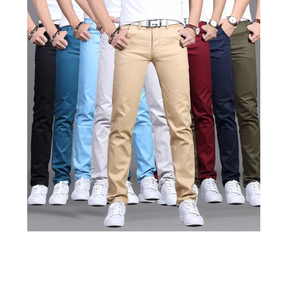 Nouveaux pantalons décontractés pour hommes Simple et confortable polyvalent jambe droite jambe large personnalisé coton Spandex pantalons d'affaires de BD - Product Image 2