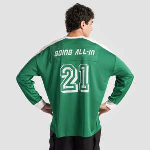 Maillot de football de haute qualité à manches longues, vert foncé, taille XL, imprimé par sublimation, en polyester - Product Image 4