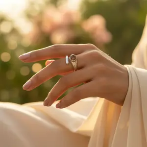 Bague en argent 925 avec pierre précieuse, bijoux de mode uniques pour femmes - Product Image 3