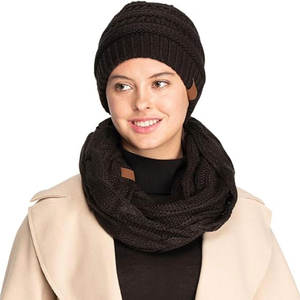 Gorros de diamantes de imitación con guantes con diseños de cristales brillantes, forro polar acogedor, perfecto para ropa de calle y moda de invierno - Product Image 4